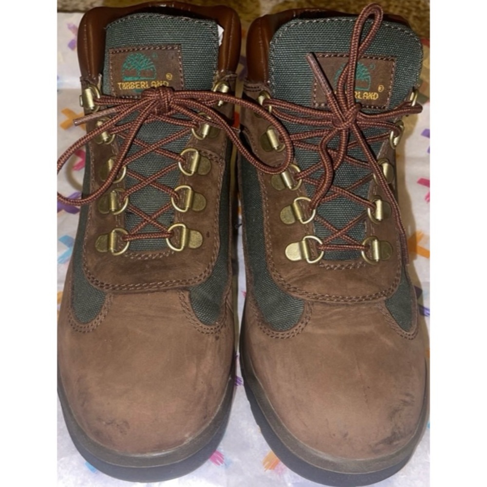 Timberland Ankle High Suede Green & Brown Hiking Boots
